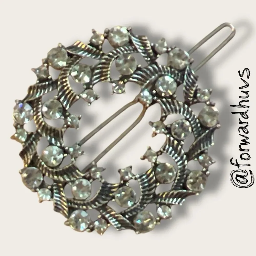 Bundle Sale 3 for $15 | Vintage Silver Tone Wreath Barrette